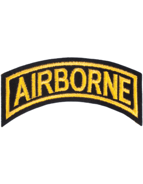 Airborne Tab Gold on Black 4in