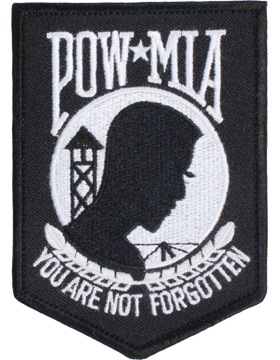 Prisoner Of War (POW) and Missing In Action (MIA) Patch Black Large