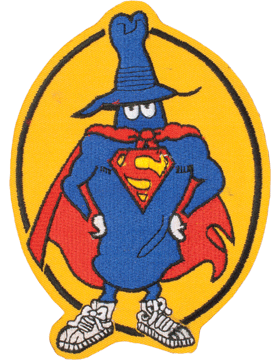 Blue Man with Superman Cape and Emblem Patch 5 1/4in