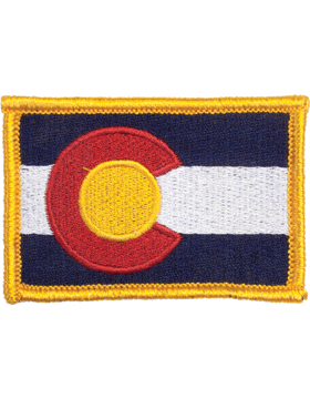 Colorado 2in x 3in Flag (N-S-CO1) with Gold Border