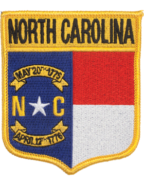 North Carolina 3.75in Shield (N-SS-NC1) with Gold Border