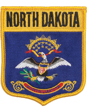 North Dakota 3.75in Shield (N-SS-ND1) with Gold Border