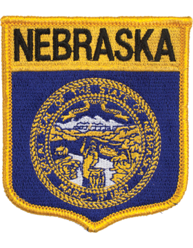 Nebraska 3.75in Shield (N-SS-NE1) with Gold Border
