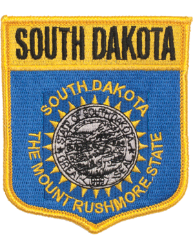 South Dakota 3.75in Shield (N-SS-SD1) with Gold Border