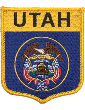 Utah 3.75in Shield (N-SS-UT1) with Gold Border