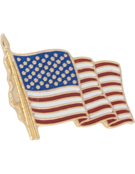 Waving American Flag Tie Tac/Lapel Pin