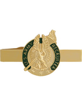 No-Shine (NS-TB-503) Army Recruiter Badge Tie Bar (Gold)