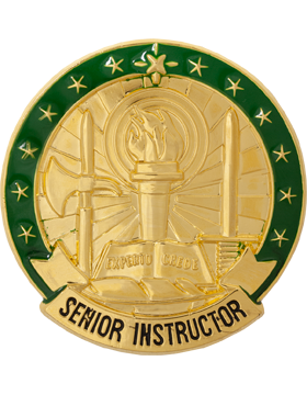 Army Instructor Badge, Senior, Gold Plated