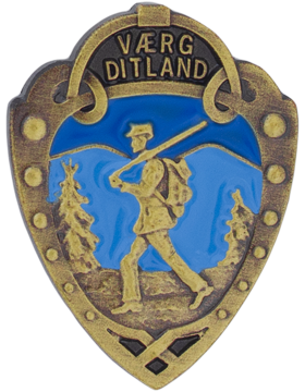 Norweigen Ruck Pin Norwegian Foot March Badge, Bronze