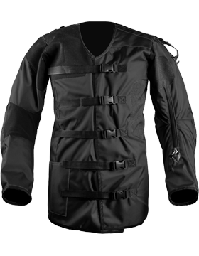 Black Nylon Shooting Jacket for Right Handed Shooter