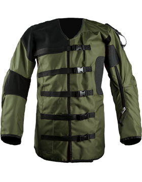 Olive Drab Nylon Shooting Jacket for Right Handed Shooter