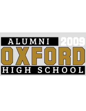 Oxford HS with Year Customizable Alumni Bumper Sticker