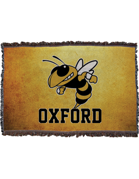 Oxford Yellow Jackets Throw Blanket, Large 38in x 54in