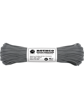 550LB Type III Nylon Paracord 100 Feet Charcoal Gray small