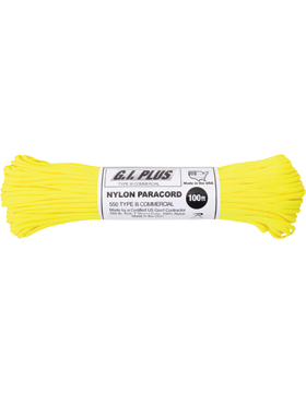550LB Type III Nylon Paracord 100 Feet Neon Yellow