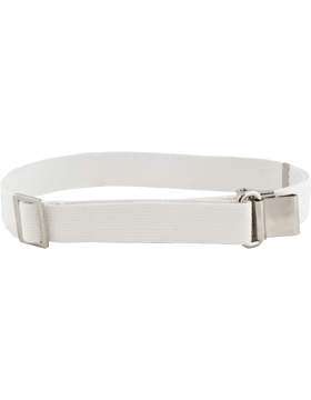 Rifle Sling (PE-C01N) White Webbing 1.25in Nickel