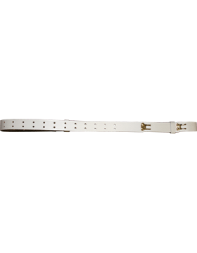 Rifle Sling (PE-C12G) White Leather 1.25in Gold Hardware