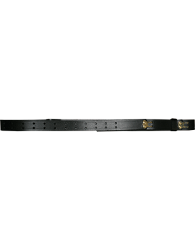 Rifle Sling (PE-C13G) Black Leather 1.25in Gold Hardware