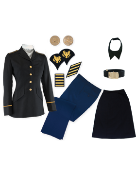 Enlisted Female Dress Blue Polyester Package Jr. PVT-SPC without Cap