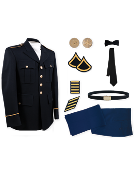 Enlisted Male Dress Blue Polyester Package Jr. PVT-SPC without Cap
