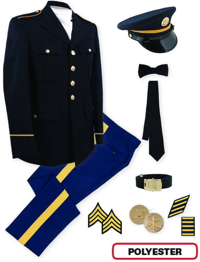 Enlisted Male Dress Blue Polyester Package NCO CPL-CSM with Cap