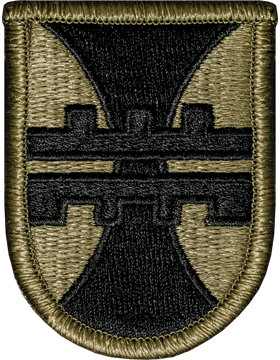 412th Engineer Brigade Scorpion Patch with Fastener
