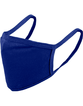 Antimicrobial Cloth Face Mask Royal Blue with Matching Ear Straps