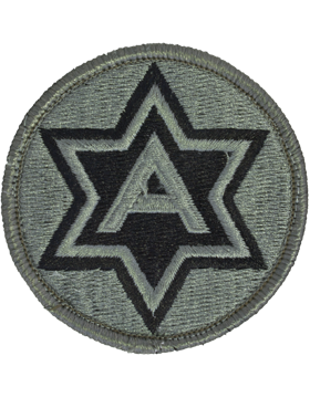 6th Army ACU Patch with Fastener