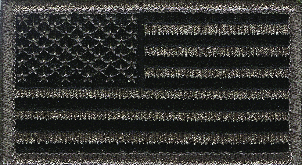 ACU American Flag Patch with Fastener Forward