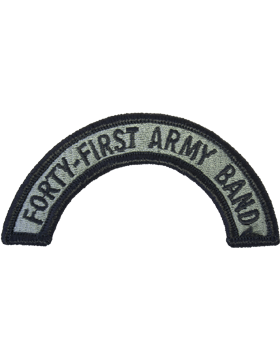 41st Army Band Tab with Fastener