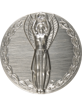 ROTC Medal Insert (RC-MI205B) Winged Victory Insert Silver 2in