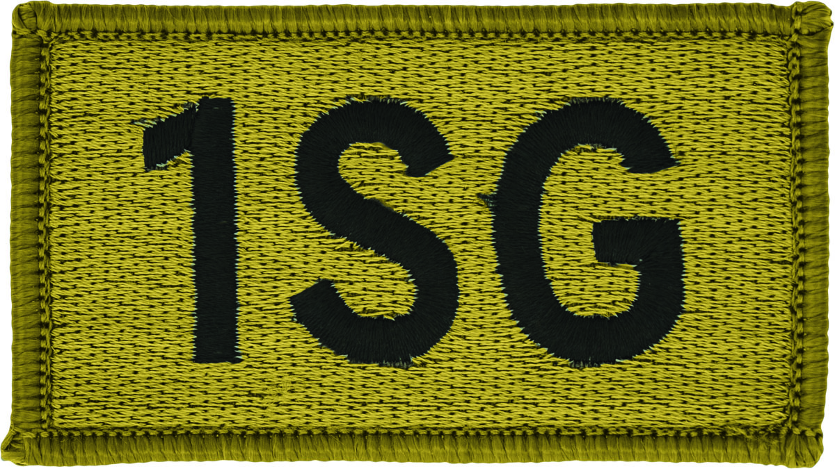 1SG Bagby Green Leadership Patch with Fastener