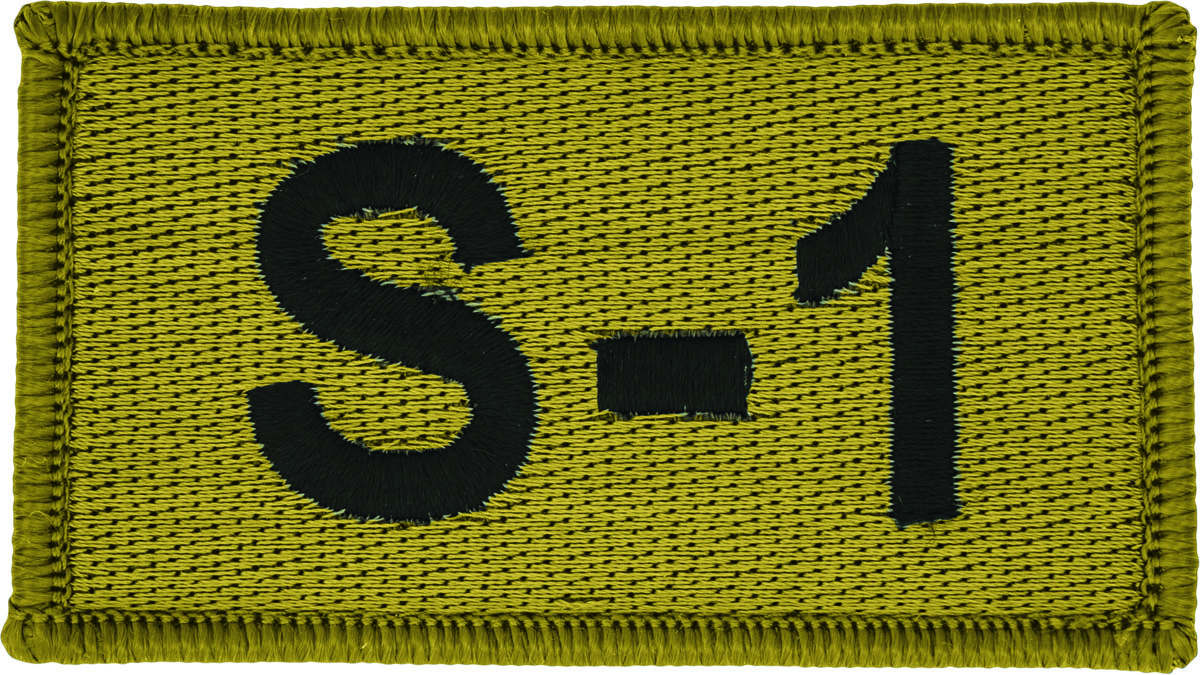 S-1 Bagby Green Leadership Patch with Fastener