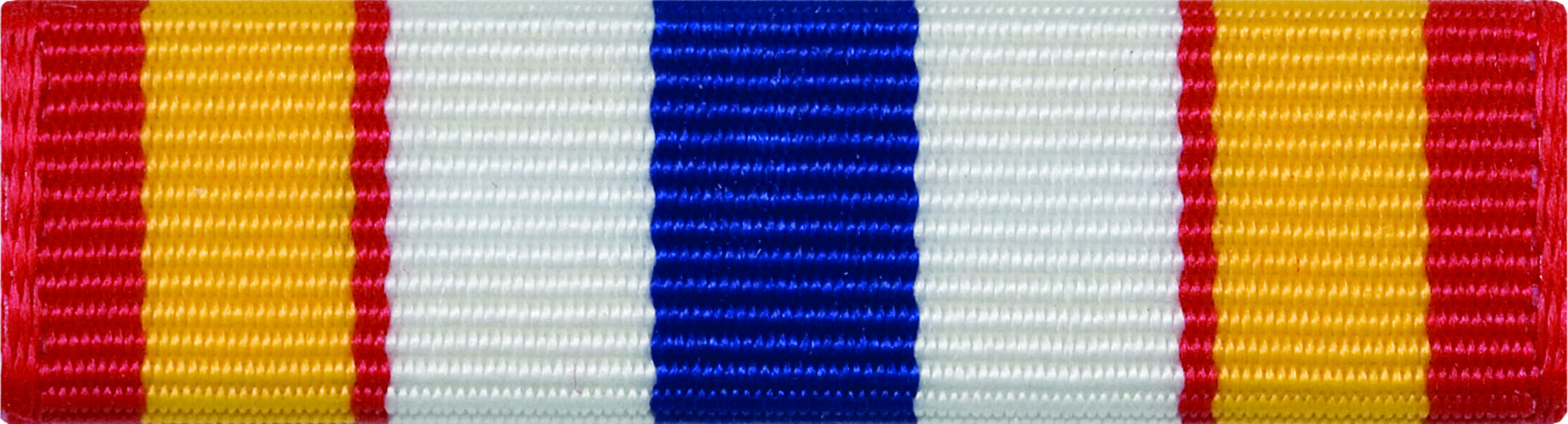 ROTC Ribbon (RC-R726) Award Red Yellow White and Blue (L-26)