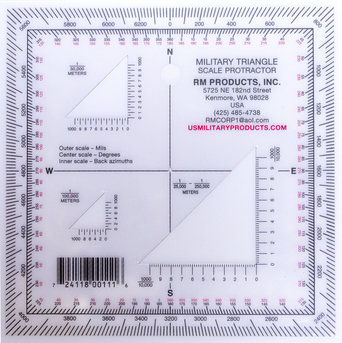 RM Products Military Triangle Protractor