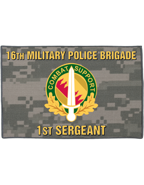 16th Military Police Brigade, 1st Sergeant on Camo Rug