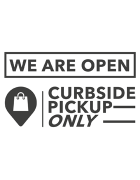 Curbside Pickup Only Social Distancing One Sided Yard Sign with Stake