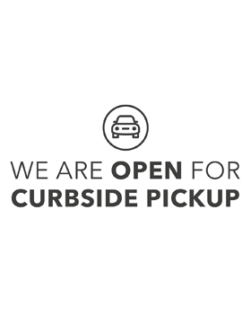 Open For Curbside Pickup Social Distancing One Sided Yard Sign with Stake