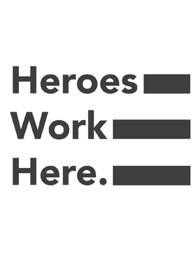 Heroes Work Here Social Distancing One Sided Yard Sign with Stake