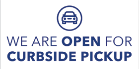 We Are Open For Curbside Pickup Social Distancing Banner