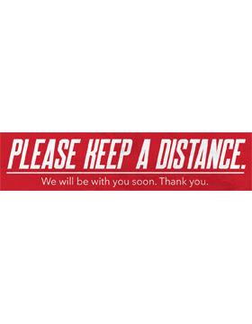 Social Distancing Please Keep Distance Walk and Wall 12in. Decal-Marker