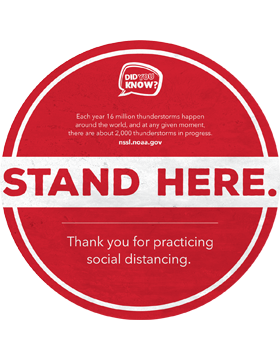 Social Distancing Fact 6 Walk and Wall 12in. Decal-Marker