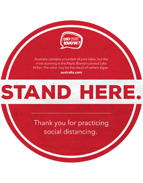 Social Distancing Fact 7 Walk and Wall 12in. Decal-Marker