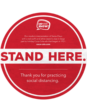 Social Distancing Fact 9 Walk and Wall 12in. Decal-Marker