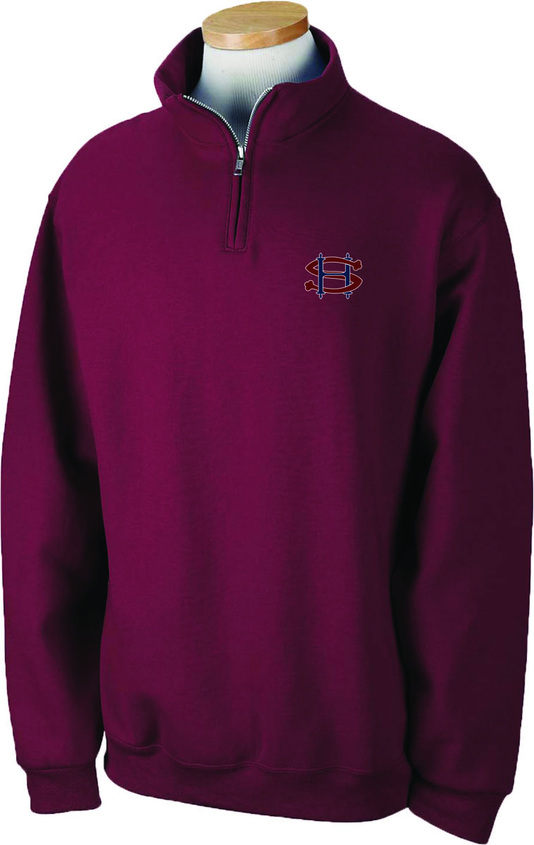 Sacred Heart SH Maroon QuarterZip Sweatshirt 995M