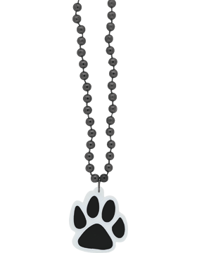 SS-BEAD-PAW Paw Print Beaded Necklace