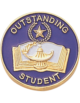 Enameled School Pin, Outstanding Student