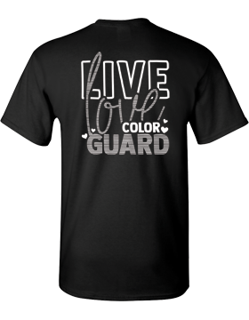 Southside Black Tee Live Love Color Guard
