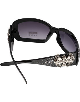 Wings & Cross Sunglasses with Black Lens