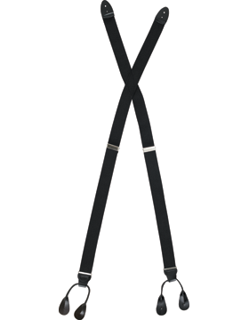 Suspenders Black Dress Button Type